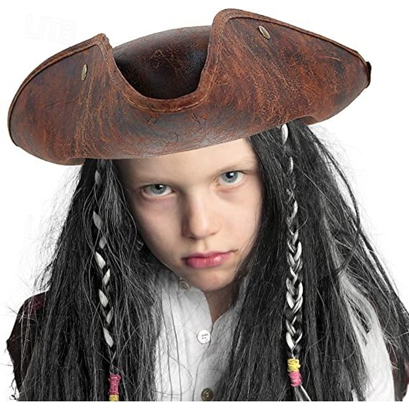 Retro Vintage Punk & Gothic 17th Century Cosplay Costume Boots Hat Pirate Viking Fancy Dress Men's Women's Boys' Pirate Steampunk Halloween Carnival Masquerade Performance Stage Masquerade Kid's Teen4
