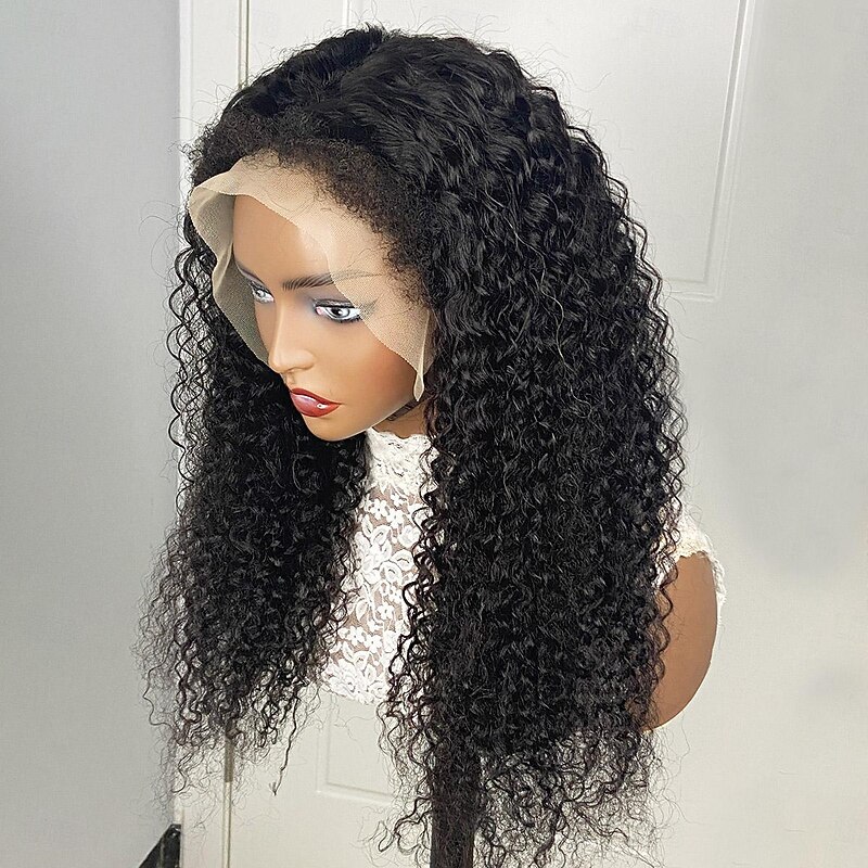 Brazilian Hair 13x4 Lace Front Wig Human Hair 4C-Curly Wave Natural Wig 150% Density 14-32Inch with Baby Hair3