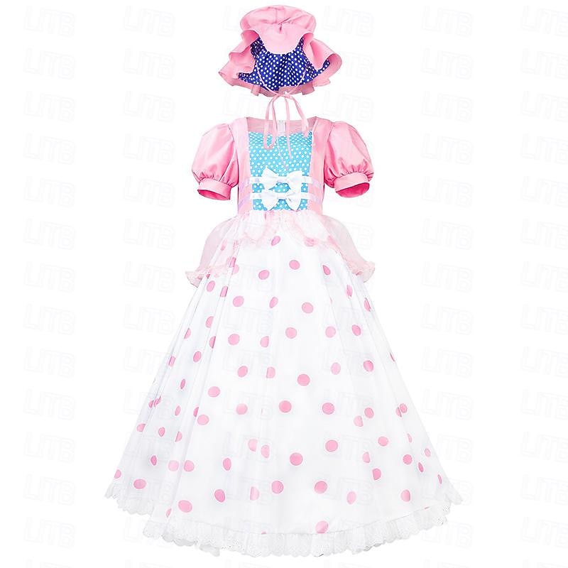 Bo Peep Cosplay Costume Halloween Props Masquerade Anime Movie Cosplay for Women's Adults' Christmas New Year Masquerade