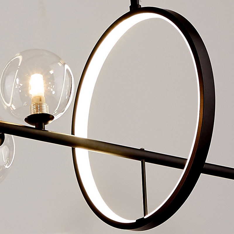 Modern LED Pendant Lamp Kitchen Island LED Pendant Light 90/120cm G9 Base with Transparent Glass Ball Pendant Light Nordic Pendant Lamp Industrial Light3