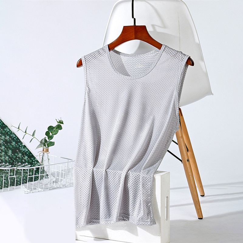 Men's Tank Top Vest Top Undershirt Sleeveless Shirt Sleeveless Crewneck Summer Plain Fashion Designer Basic Vacation Street Going out Black White Dark Blue Top Tee for Men2