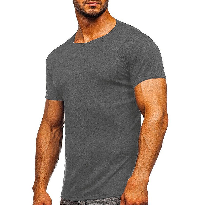 Men's T Shirt Tee Tee Top Short Sleeve Crew Neck Spring & Summer Plain Fashion Designer Basic Sexy Vacation Street Going out Black Navy Blue Green Top Tee for Men2