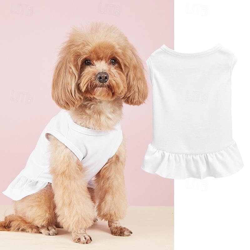Dog Cat Dress Minimalist Casual Breathable Soft Washable Comfortable Outdoor Casual Daily Dog Clothing for Bichon Frise Pomeranian Baby Pet Papillon Small3
