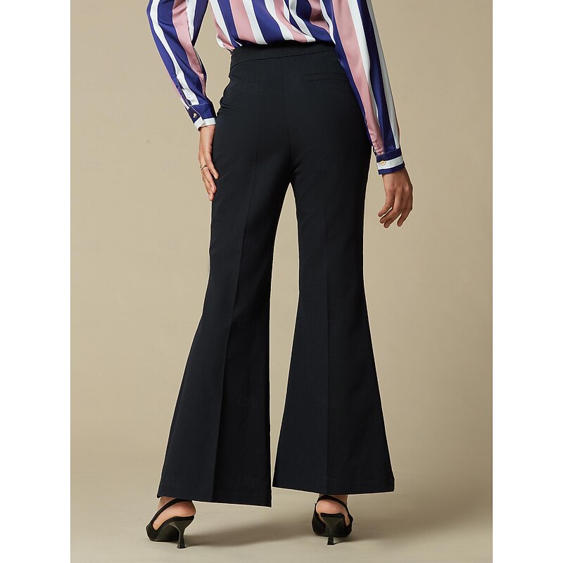 High Waist Elasticity Boot-cut Pants2