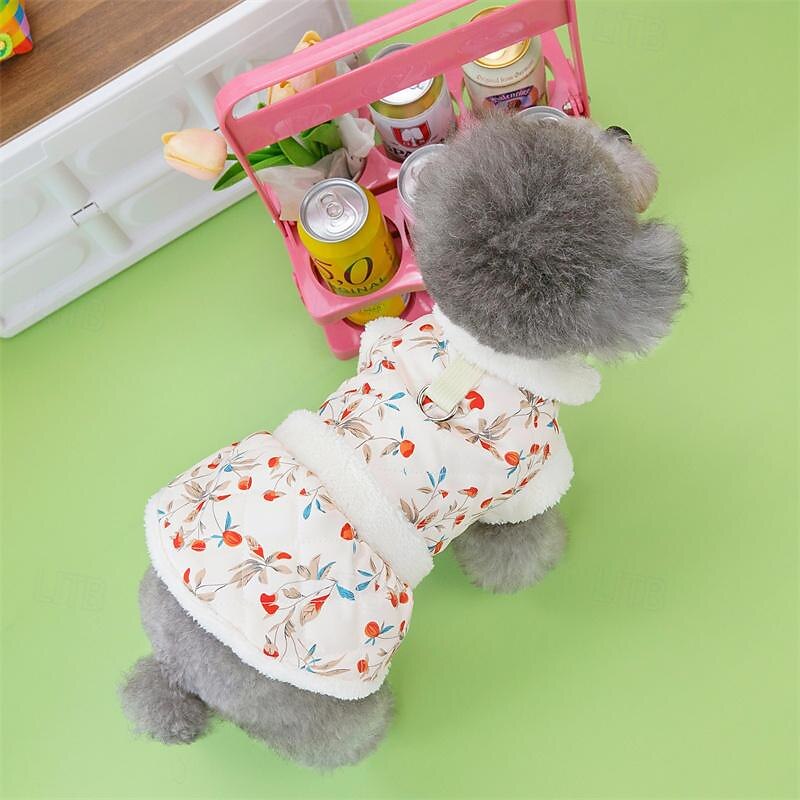 Dog Cat Dress Elegant Cute Winter Breathable Soft Washable Comfortable Thick Dailywear Casual Daily Birthday Weekend Walking Dog Clothing for Cat Dog Husky Labrador Alaskan Malamute3
