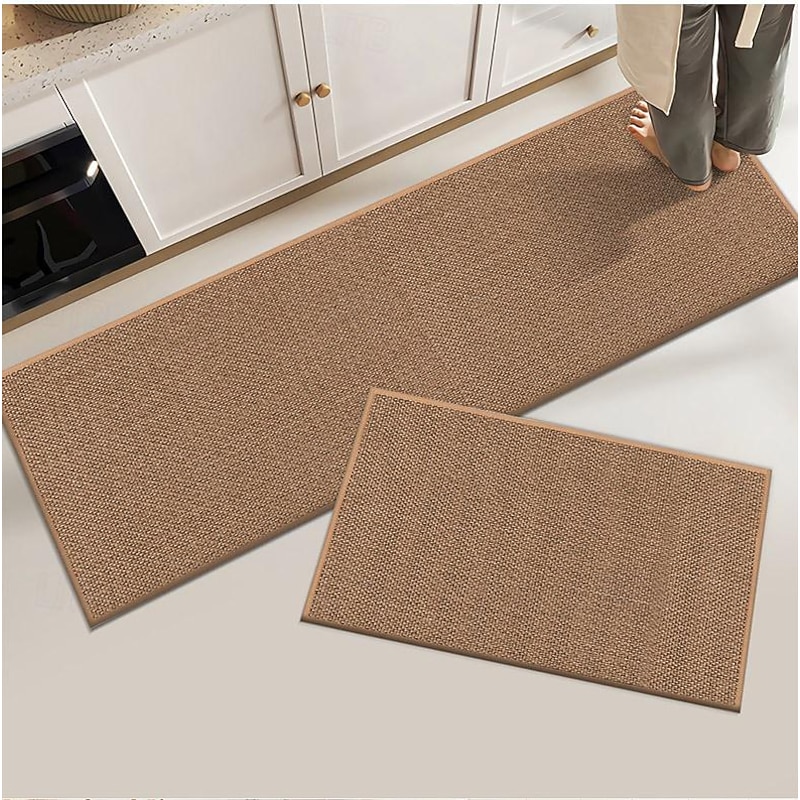 Kitchen Rugs and Mats Non Skid Washable, Absorbent Runner Rugs for Kitchen, Front of Sink, Kitchen Mats for Floor2