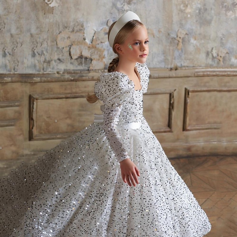 Kids Girls' Party Dress Solid Color Sleeveless Performance Mesh Princess Sweet Mesh Mid-Calf Sheath Dress Tulle Dress Summer Spring Fall 2-12 Years White Sky Blue4