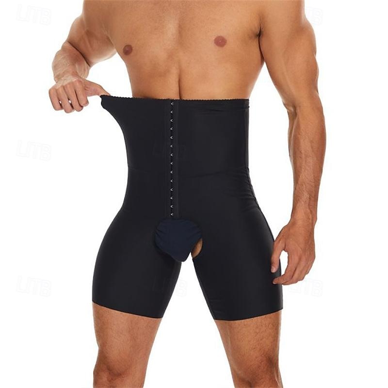 Men's Active Running Shorts Shapewear Hiking Shorts Running Gym Breathable Quick Dry Plain Short Fashion Sporty Activewear Black Micro-elastic