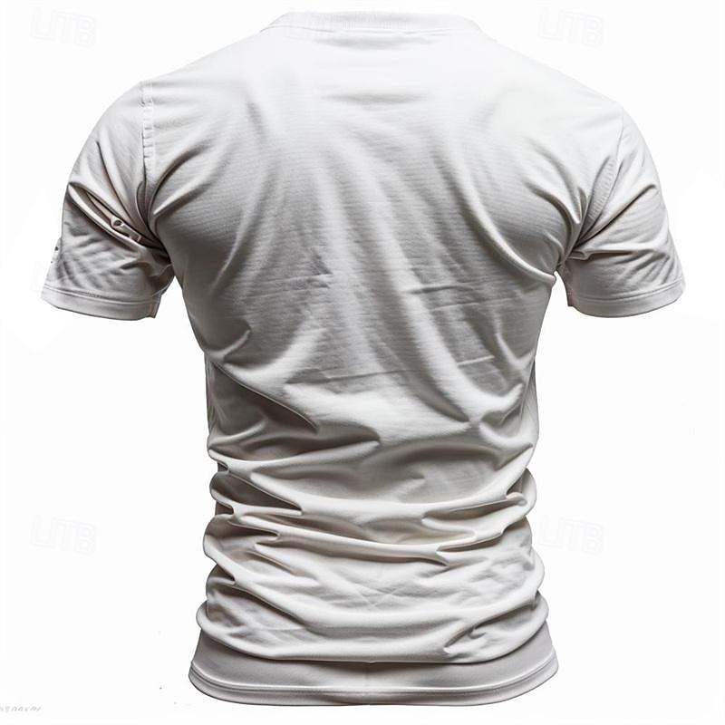 Men's Letter T Shirt Tee Top Cotton Short Sleeve Graphic Shirt Black White Light Blue Comfortable Tee Vacation Street Fashion Designer Clothing2