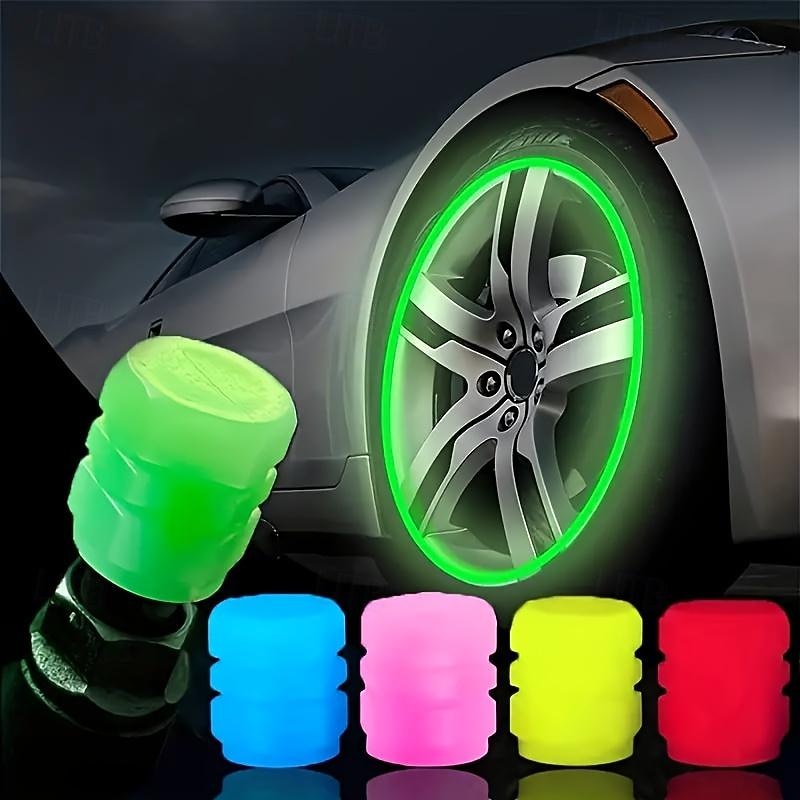 Starfire Car Luminous Valve Valve Green Pink Blue Yellow Car Tire Valve Cap Motorcycle Valve Core Glow