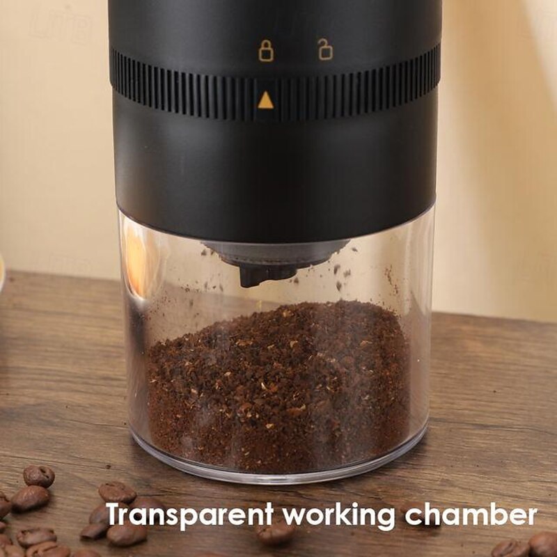 Portable Electric Coffee Grinder - USB Rechargeable, Professional Ceramic Grinding Core for Coffee Beans4