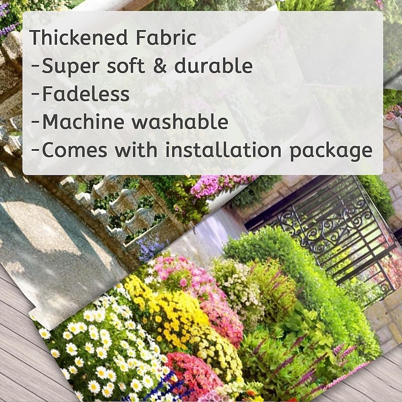 Romantic Spring Secret Garden Hanging Tapestry Wall Art Large Tapestry Mural Decor Photograph Backdrop Blanket Curtain Home Bedroom Living Room Decoration4
