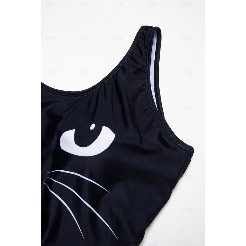 Women's Swimsuits One Piece Swimsuit Printing Beach Wear Holiday Cat Sleeveless Bathing Suits2