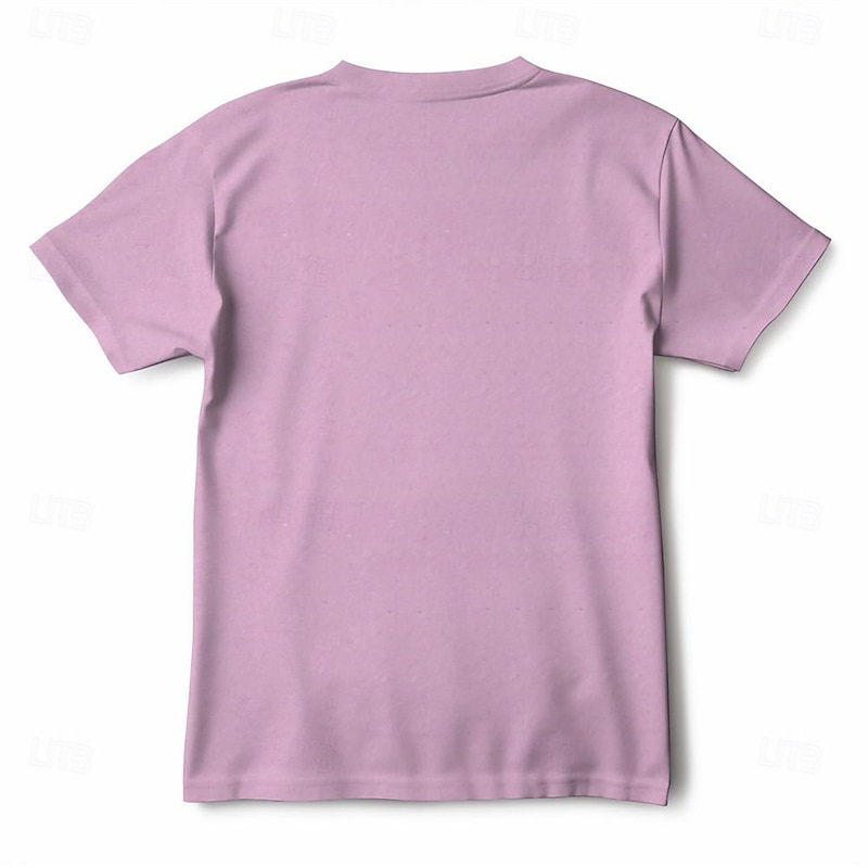 Girls' 3D Cat Tee Shirts Pink Short Sleeve 3D Print Summer Active Fashion Cute Kids 3-12 Years Crew Neck Outdoor Casual Daily Regular Fit2