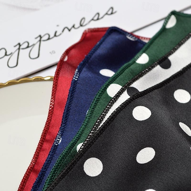 Polka Dots Retro Vintage 1950s Grease Outfits Bandana Polka Dot Fancy Dress Women's Masquerade Performance Party Adults Scarf All Seasons4