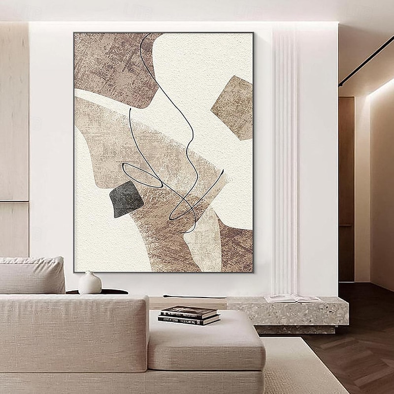 handmade Colors Knife Painting Canvas Wall Art Line Texture oil painting Handmade Modern Decor  Large Abstract Brown Thick Acrylic painting wall Picture for wall decoration2