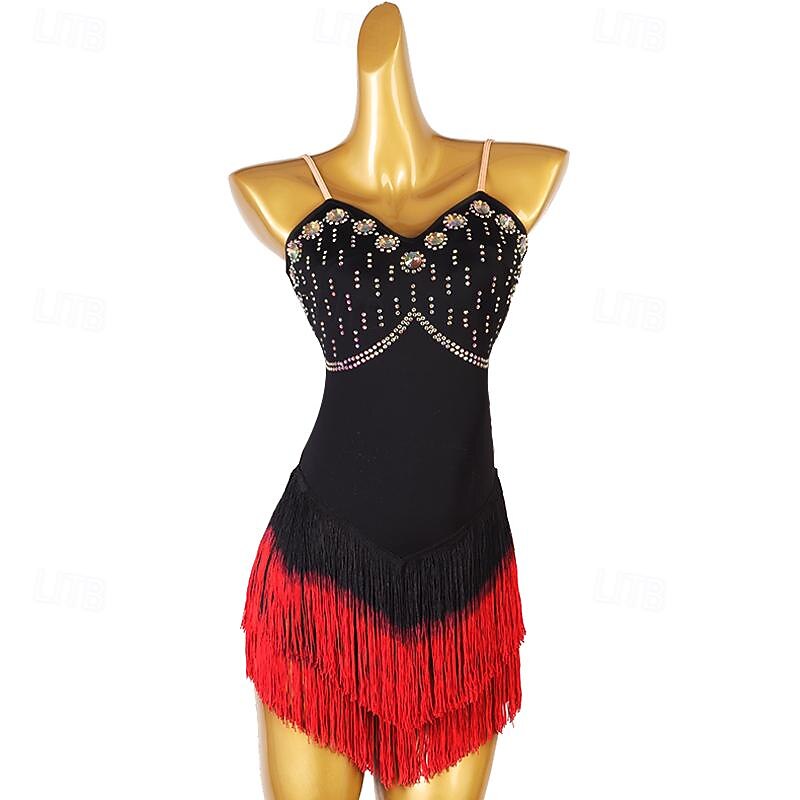 Figure Skating Dress Women's Girls' Ice Skating Dress Black Patchwork Mesh Spandex High Elasticity Training Competition Skating Wear Classic Crystal / Rhinestone Sleeveless Ice Skating Figure Skating