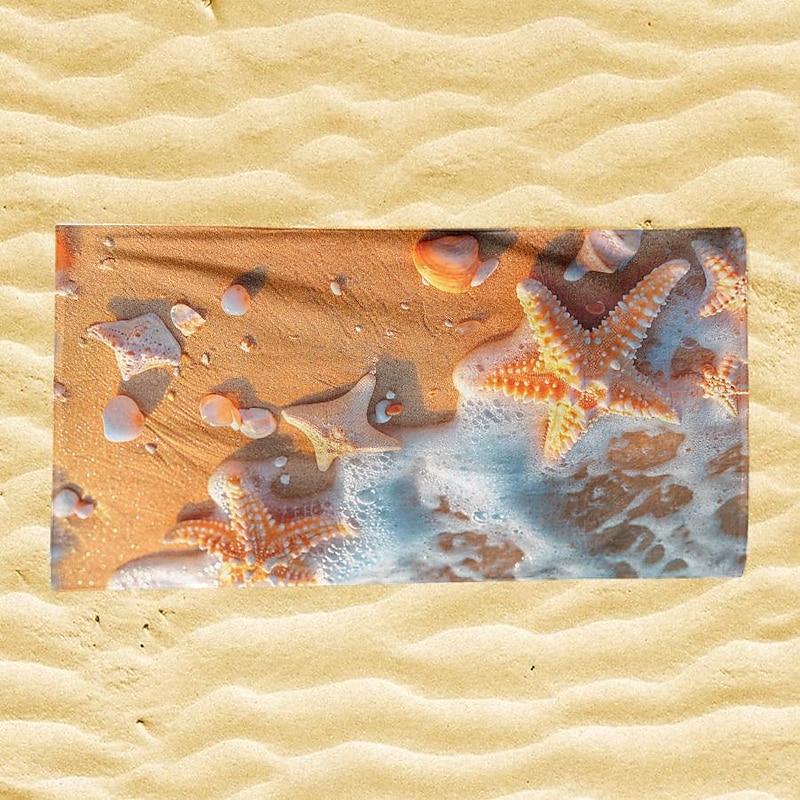 Landscape Beach Towel,Beach Towels for Travel, Quick Dry Towel for Swimmers Sand Proof Beach Towels for Women Men Girls Kids, Cool Pool Towels Beach Accessories Absorbent Towel3