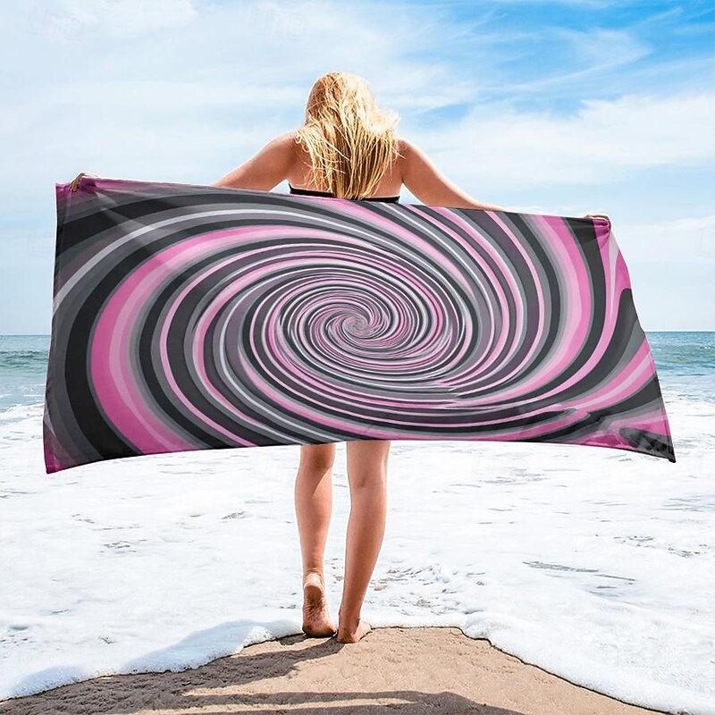 Whirlpool Beach Towel,Beach Towels for Travel, Quick Dry Towel for Swimmers Sand Proof Beach Towels for Women Men Girls Kids, Cool Pool Towels Beach Accessories Absorbent Towel