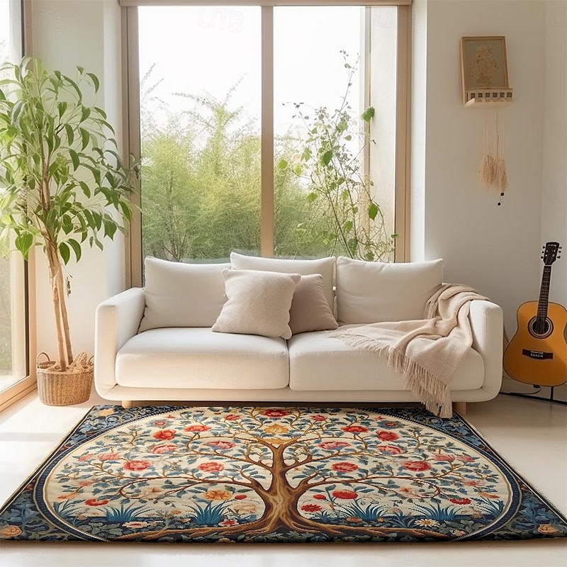 Tree of Life Vintage Boho Area Rug Kitchen Mat Non-Slip Oil Proof Floor Mat Livingroom Rug Indoor Outdoor Mat Bedroom Decor Bathroom Mat Entrance Rug Door Mat2