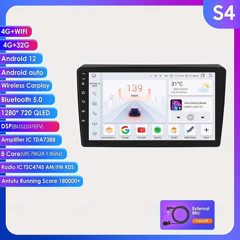 Android 12 Car Radio For Citroen Berlingo  B9 Peugeot Partner 2008-2019 Multimedia Player Carplay GPS Navigation2