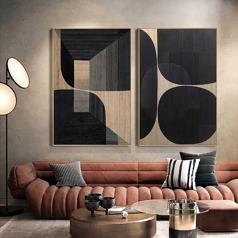 Handmade Black Wall Art Black oil painting hand painted wall art Wabi-Sabi oil painting Wall Art Black Abstract art Black wall decor Black Textured painting Wall Art ready to hang or canvas4