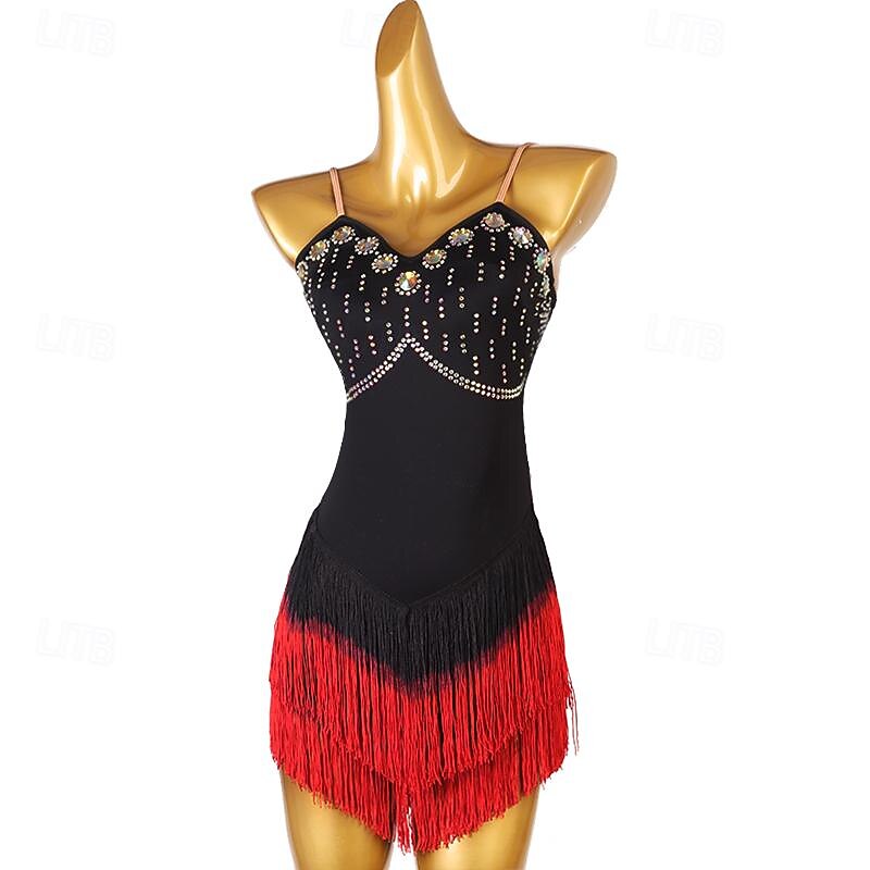 Figure Skating Dress Women's Girls' Ice Skating Dress Black Patchwork Mesh Spandex High Elasticity Training Competition Skating Wear Classic Crystal / Rhinestone Sleeveless Ice Skating Figure Skating3