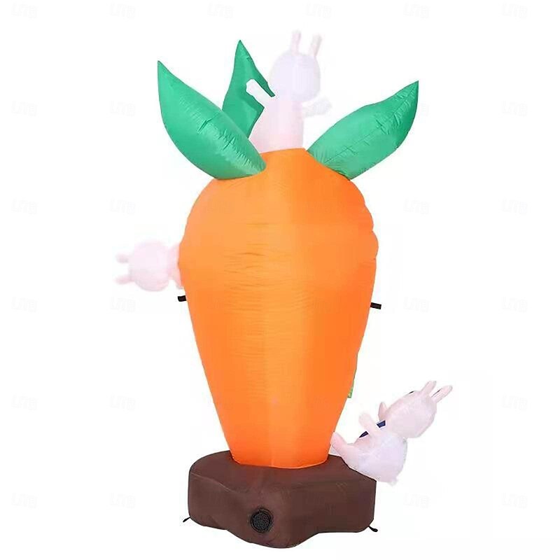 Easter Inflatable Cute Bunny Holding Carrot for Outside Decor Ornament3