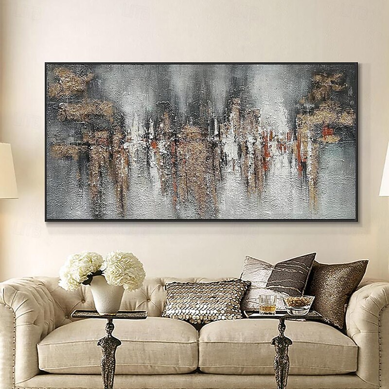 Handmade Oil Painting Canvas Wall Art Decoration Modern Abstract Grey Texture for Home Decor Rolled Frameless Unstretched Painting3