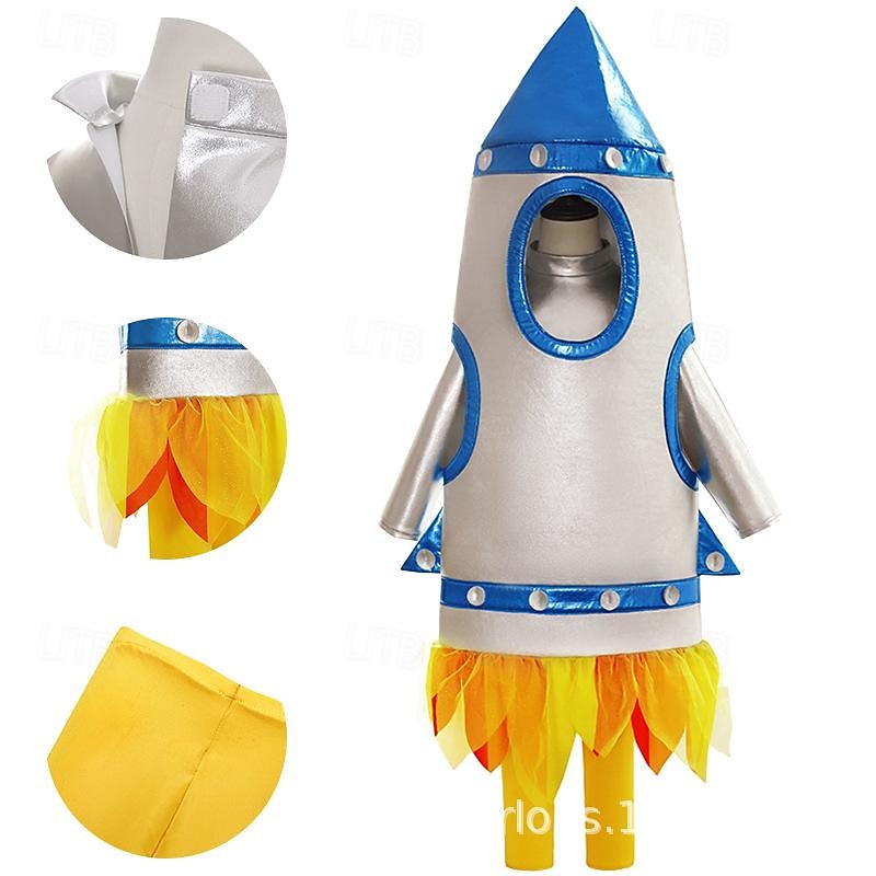 rocket Halloween Cosplay Costume Funny Costumes Carnival Costume Cosplay Funny Costume Kid's Boys' Girls' Carnival Masquerade Party Masquerade Easy Halloween Costumes Dress Up3