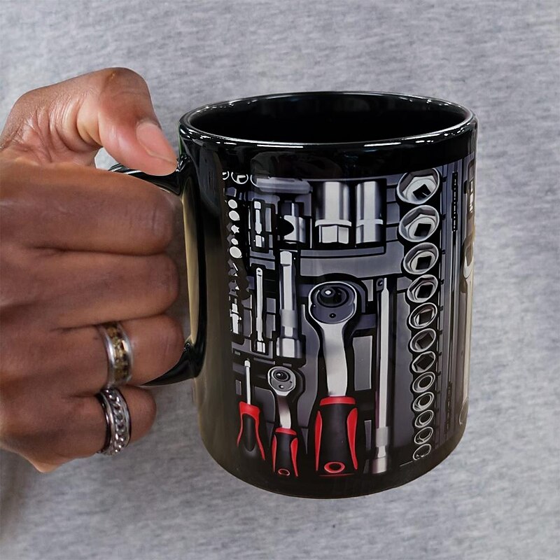 3D Print Mechanic Toolbox Set Mug, Ceramic Coffee Mug, Mechanic Toolbox Print Cup,Gifts for Men4