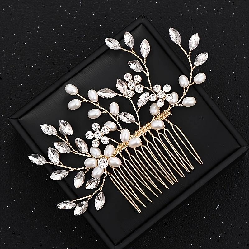 Crystal Flower Bridal Hair Comb, Silver Accents, Wedding Hair Comb, Bridal Comb, Hair Comb For Wedding, Bridal Hair Piece, Hair Accessories4