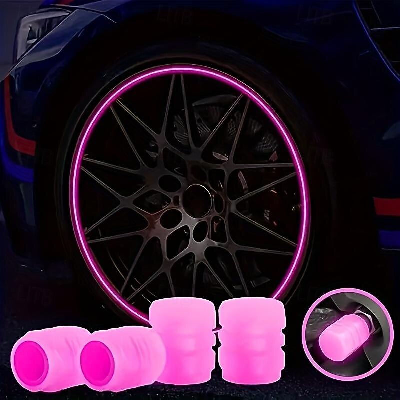 Starfire Car Luminous Valve Valve Green Pink Blue Yellow Car Tire Valve Cap Motorcycle Valve Core Glow4