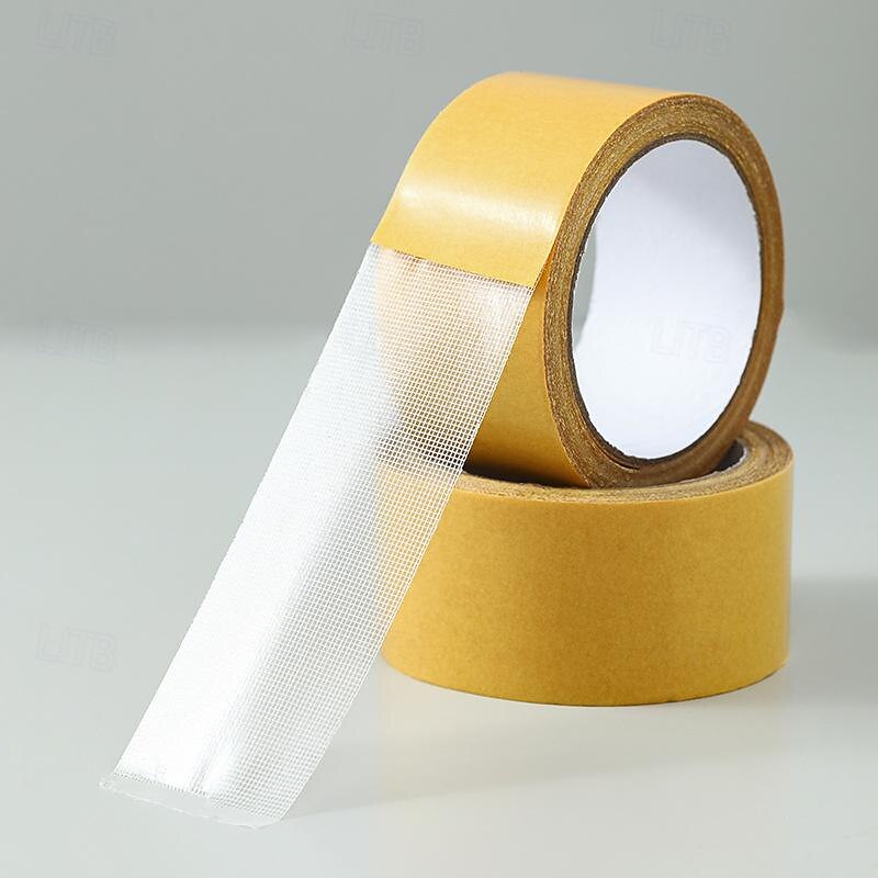 2PCS Cloth-based Double-Sided Tape: High-Adhesive, Ideal for Wedding Red Carpet, Non-Slip Rug Gripper, Floor Mat Fixation with Strong Glue2