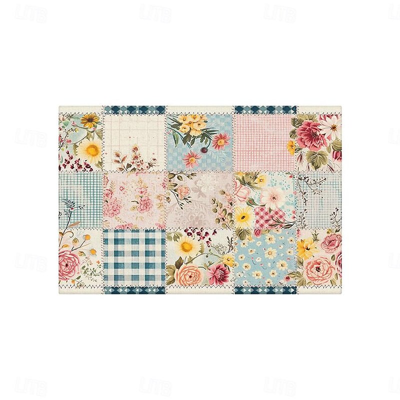 1PC Rural American Floral Placemat Table Mat 12x18 Inch Table Mats for Party Kitchen Dining Decoration3