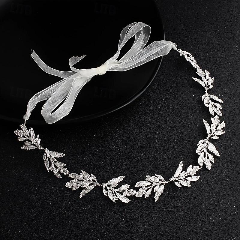 Vintage Leaf Bridal Hair Accessories Tiara Women Hair Accessories Rhinestone Crystal Headband Hairband Wedding Headwear Bridal Headdress4
