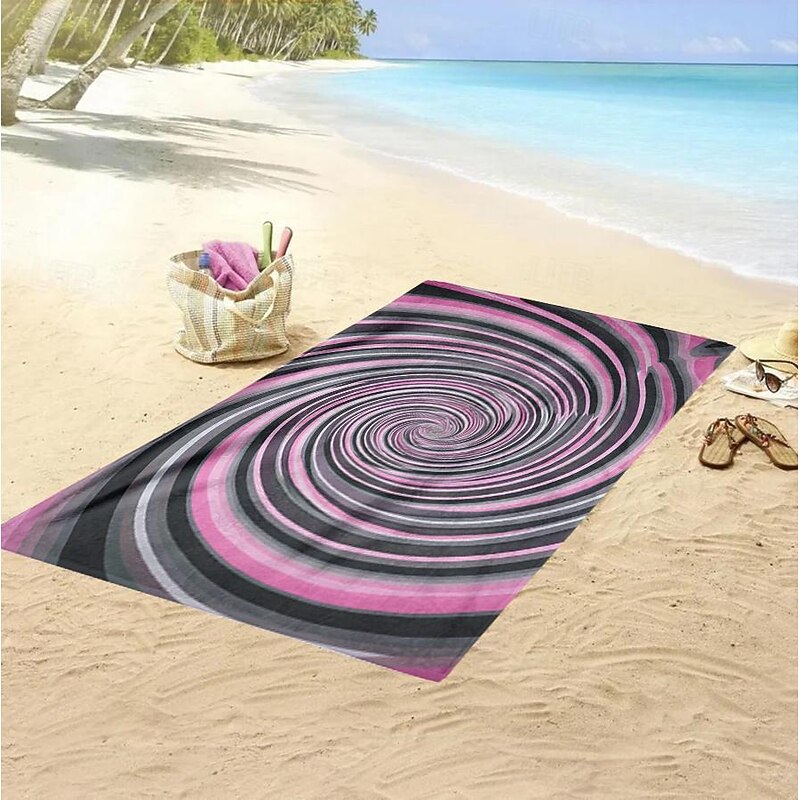 Whirlpool Beach Towel,Beach Towels for Travel, Quick Dry Towel for Swimmers Sand Proof Beach Towels for Women Men Girls Kids, Cool Pool Towels Beach Accessories Absorbent Towel3