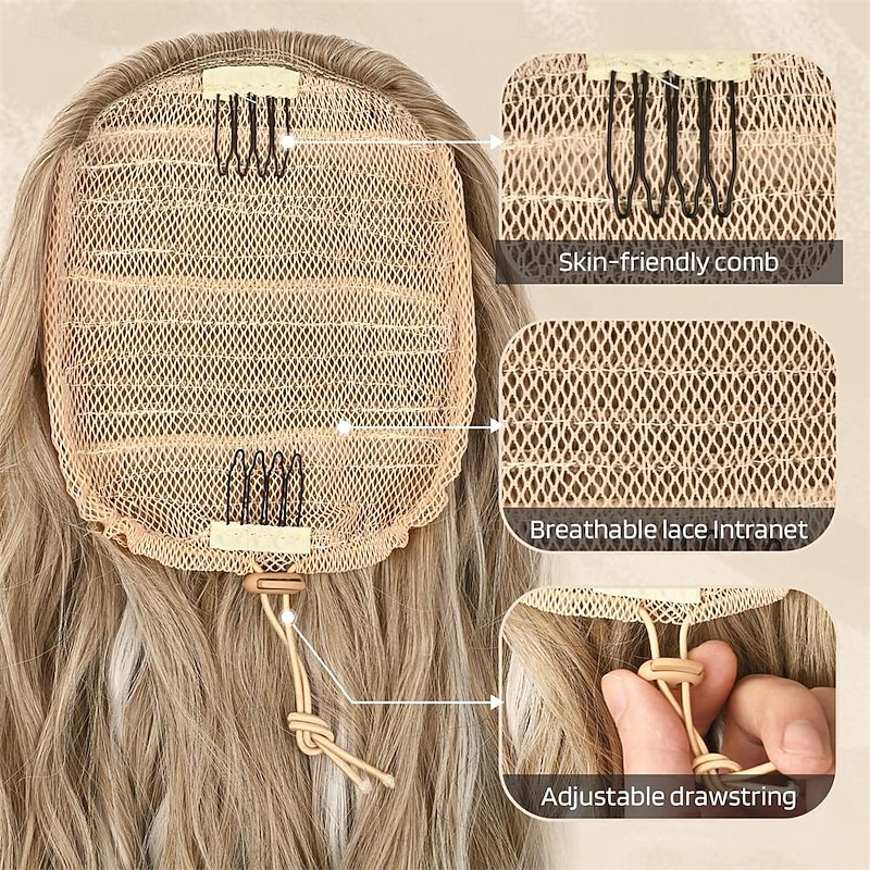 Ponytail Extension 26 Inch Drawstring Ponytail Hair Extensions for Women Long Curly Wavy Ponytail Natural Synthetic Hairpiece for Women3