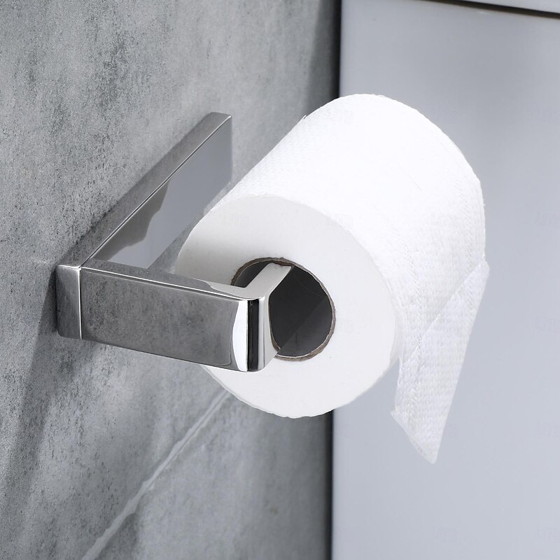 Bathroom Accessory Set 304 Stainless Steel 3-Piece Towel Rack Towel Ring Toilet Paper RackBright Silvery2