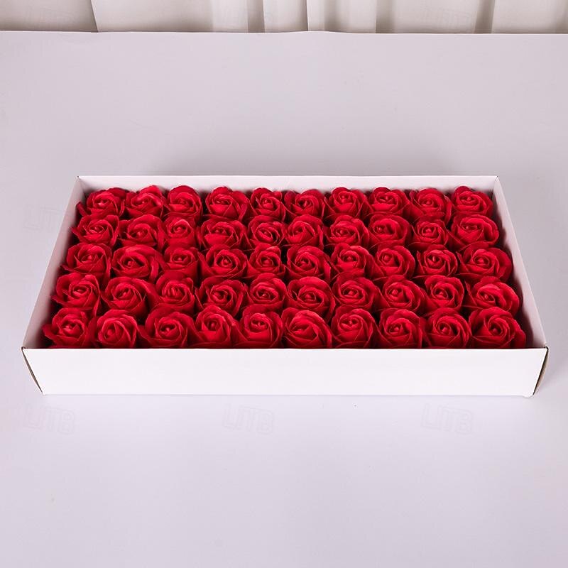 11 flowers  Soap Flower Head Soap Flower Rose With Base Simulation Flower Water Flower Vietnam Goddess Festival4