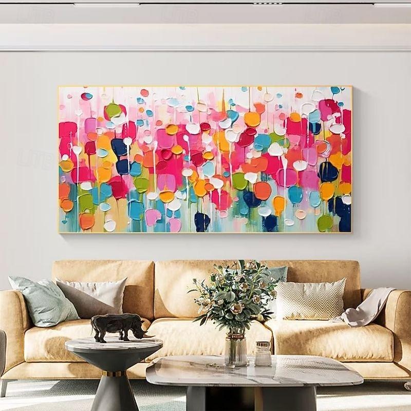 Handmade Oil Painting Canvas Wall Art Decoration Abstract Colorful Thick Oil for Home Decor Rolled Frameless Unstretched Painting2