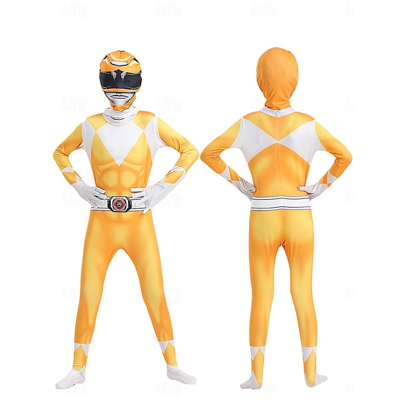 Mighty Morphin Power Rangers Tommy Oliver Cosplay Costume Jumpsuit Cosplay Halloween Movie Cosplay for Men's Women's Boys Kid's Adults' Halloween Carnival Masquerade4