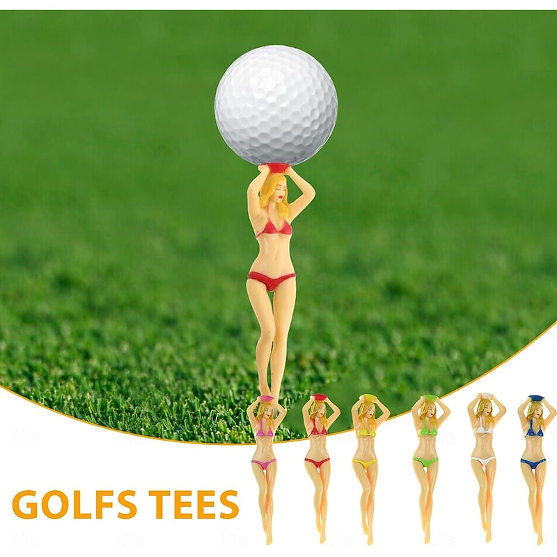 6pcs Naked Lady Golf Tees Colored Bikini Woman Golf Tees Plastic Tee Plastic Lady Golf Tee Divot Tool4