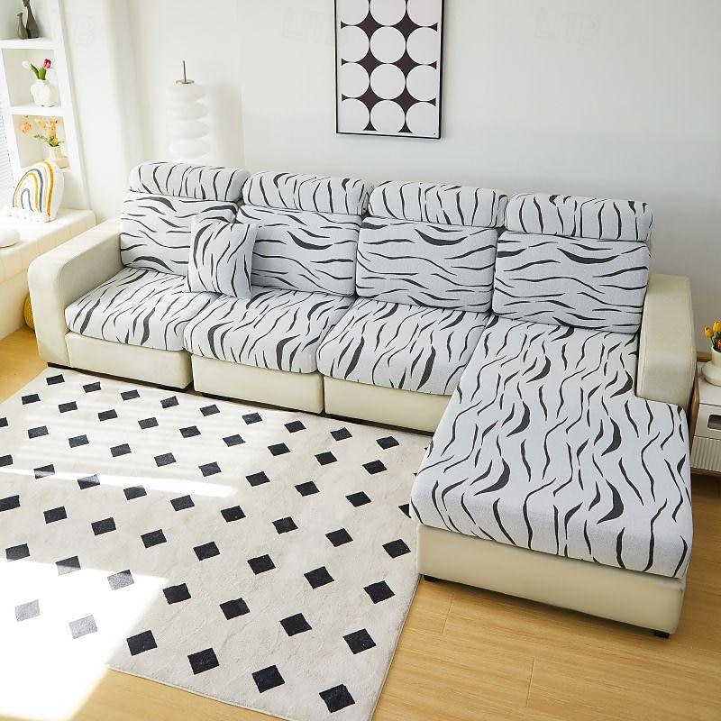 Magic Sofa Cover Stretch Velvet Sofa Seat Couch Cushion Slipcovers, Anti-Slip Furniture Protector for Sectional 1/2/3/4 Seat Cover,L Shape Sofa Covers, Chaise Lounge Sofa Slipcover 13