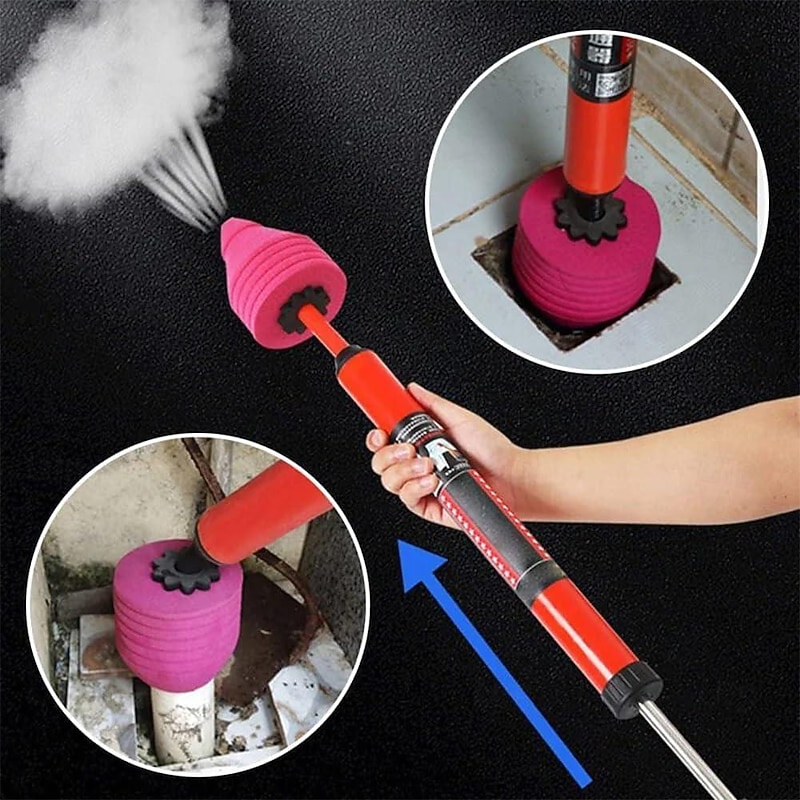 High Pressure Toilet Unblock One Shot Toilet Pipe Plunger, Upgraded Toilet Plunger Kit High Pressure Air Drain Clog Remover Plumbing Tool for Sink Bathroom Kitchen Bathtub Clogged Pipe2