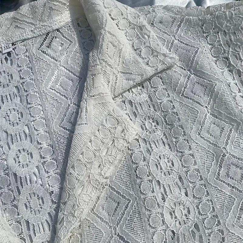 Men's Summer Shirt Casual Shirt Button Up Shirt Black White Short Sleeve Plain Argyle Camp Collar Vacation Holiday Lace Clothing Apparel Polyester Fashion Casual Comfortable4