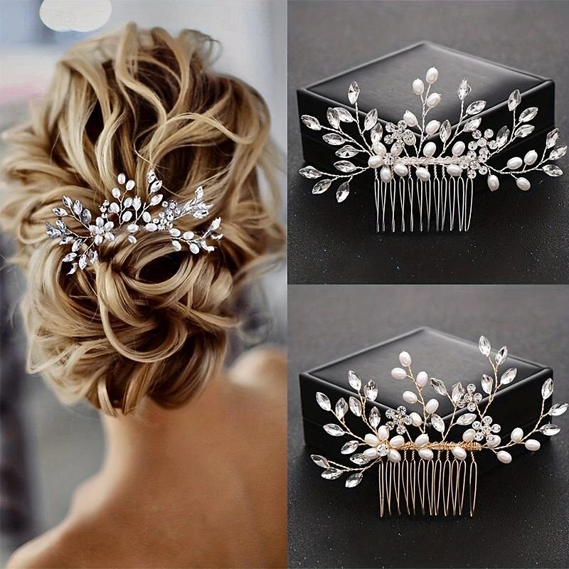 Crystal Flower Bridal Hair Comb, Silver Accents, Wedding Hair Comb, Bridal Comb, Hair Comb For Wedding, Bridal Hair Piece, Hair Accessories