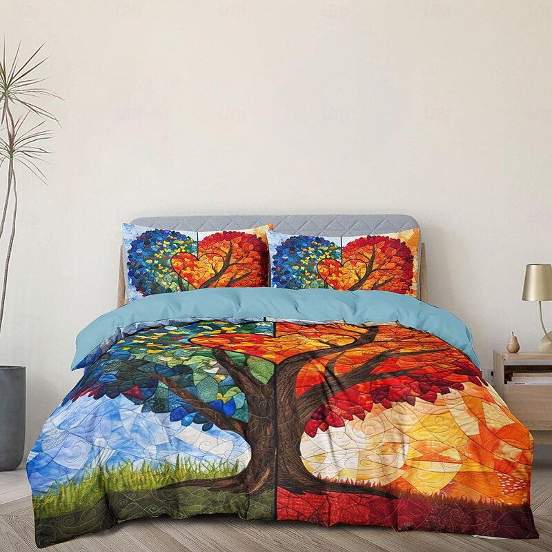 Tree Of Life Pattern Duvet Cover Set Set Soft 3-Piece Luxury Cotton Bedding Set Home Decor Gift Twin Full King Queen Size Duvet Cover