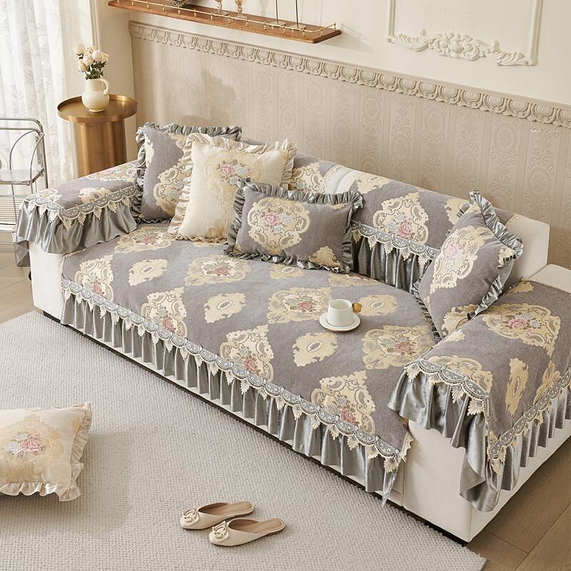 Luxury Jacquard  Sofa Slipcover Sofa Seat Cover Sectional Couch Covers European Style,Furniture Protector Anti-Slip Couch Covers for Dogs Cats Kids(Sold by Piece/Not All Set)4