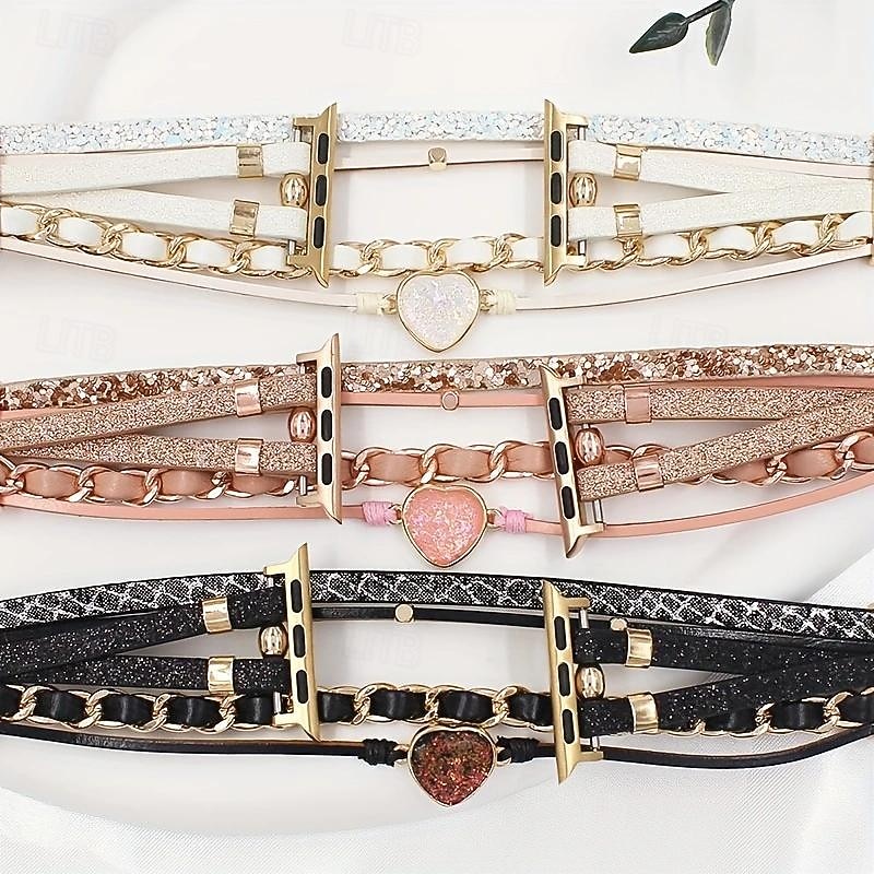 Handmade Braided Rope Compatible with Apple Watch band 38mm 40mm 41mm 42mm 44mm 45mm Braided Leather Fabric Strap Replacement Wristband for iwatch Series 9 8 7 6 5 4 3 2 1 SE4